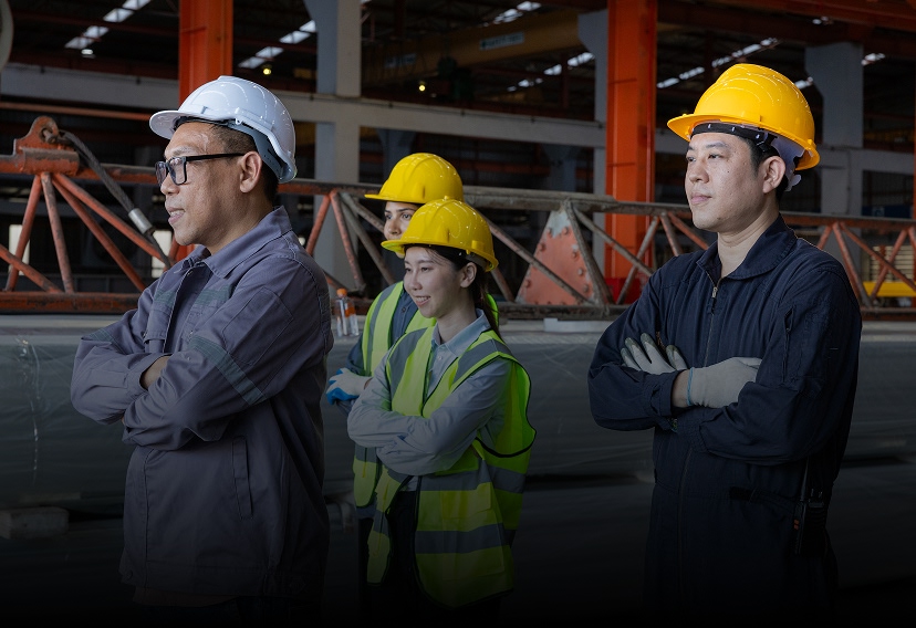 manufacturing team professional workers