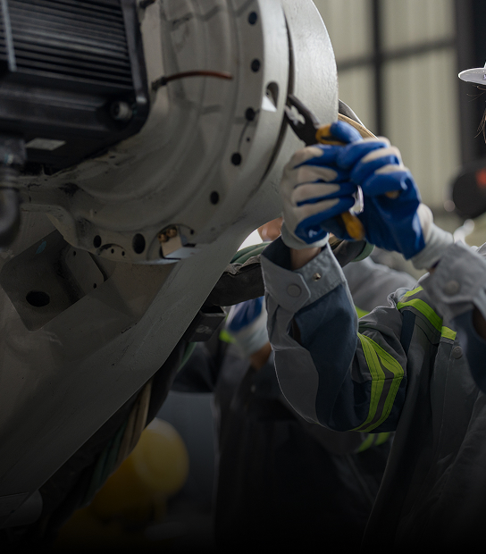 metal components assembly line